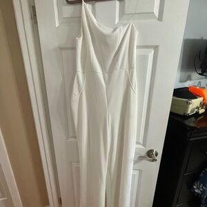 Marshalls Ivory One-Shoulder Pantsuit